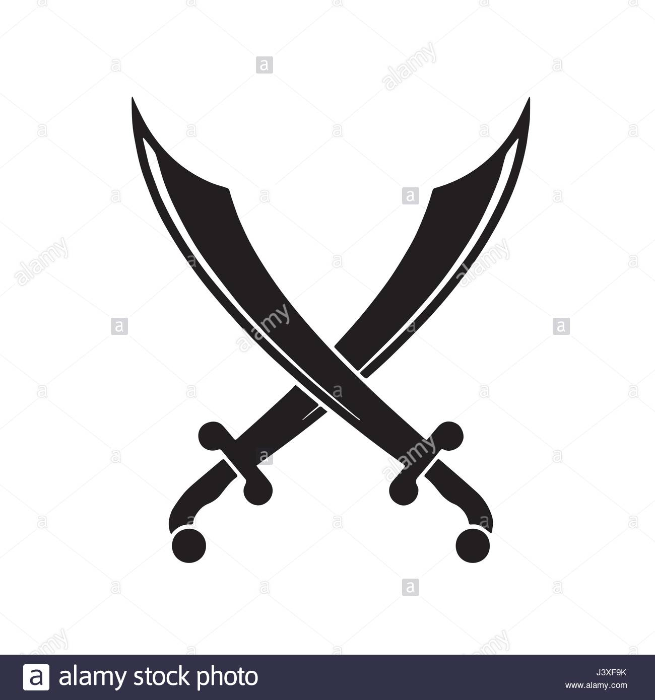 Pirate Cross Sword Tattoo Design Stock Vector Art Illustration in size 1300 X 1390