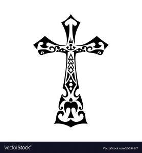 Polynesian Cross Tribal Tattoo Royalty Free Vector Image with sizing 1000 X 1080