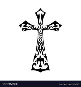 Polynesian Cross Tribal Tattoo Royalty Free Vector Image within proportions 1000 X 1080