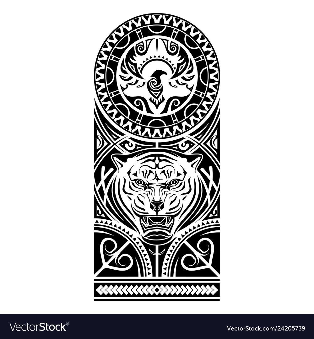 Polynesian Tattoo 0001 Royalty Free Vector Image in proportions 1000 X 1080