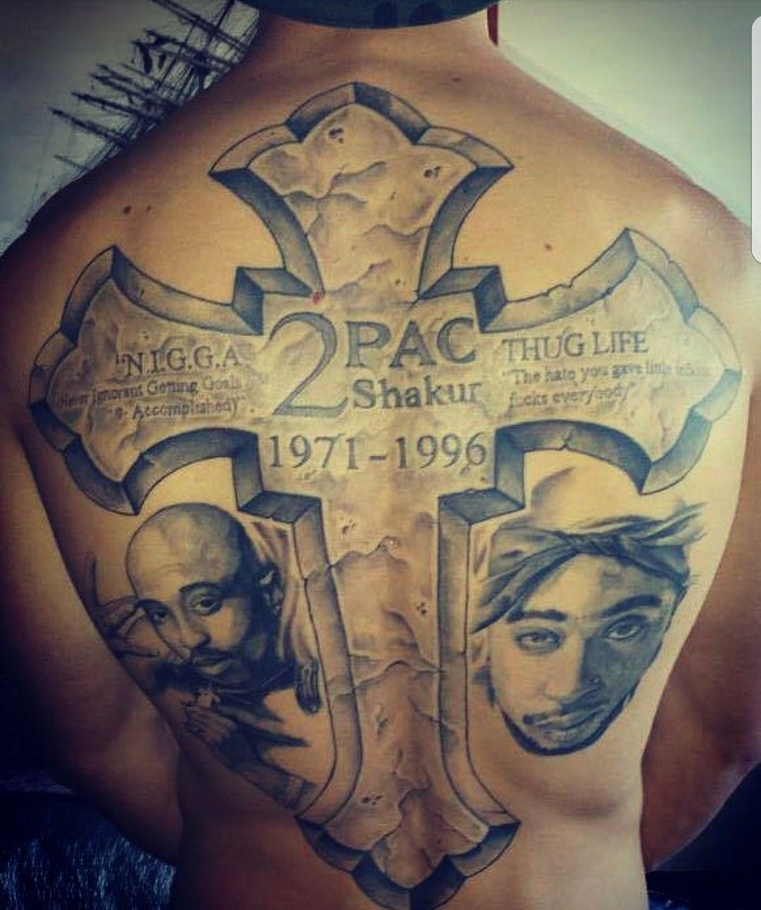 Probably The Sicccest 2pac Tattoo Ever 2pac 2pac Tattoos Tupac intended for sizing 1080 X 1292