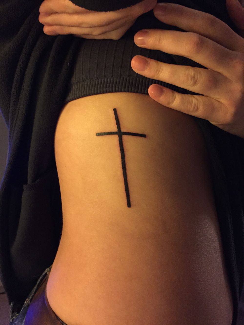 Put Djc Down One Side Of The Cross Tattoos Tattoos Side Tattoo for proportions 1000 X 1334