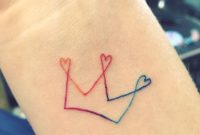 Rainbow Crown Tattoo Multi Color Tattoo Small Tattoo My Pins with regard to sizing 3024 X 3393