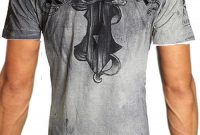 Raw State Affliction Mens T Shirt Mea Culpa Cross Tattoo Biker inside size 1100 X 1341