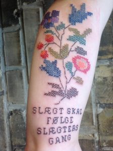 Really Cool Cross Stitch Tattoo Originally Pinned Jannie Boysen intended for size 1529 X 2048