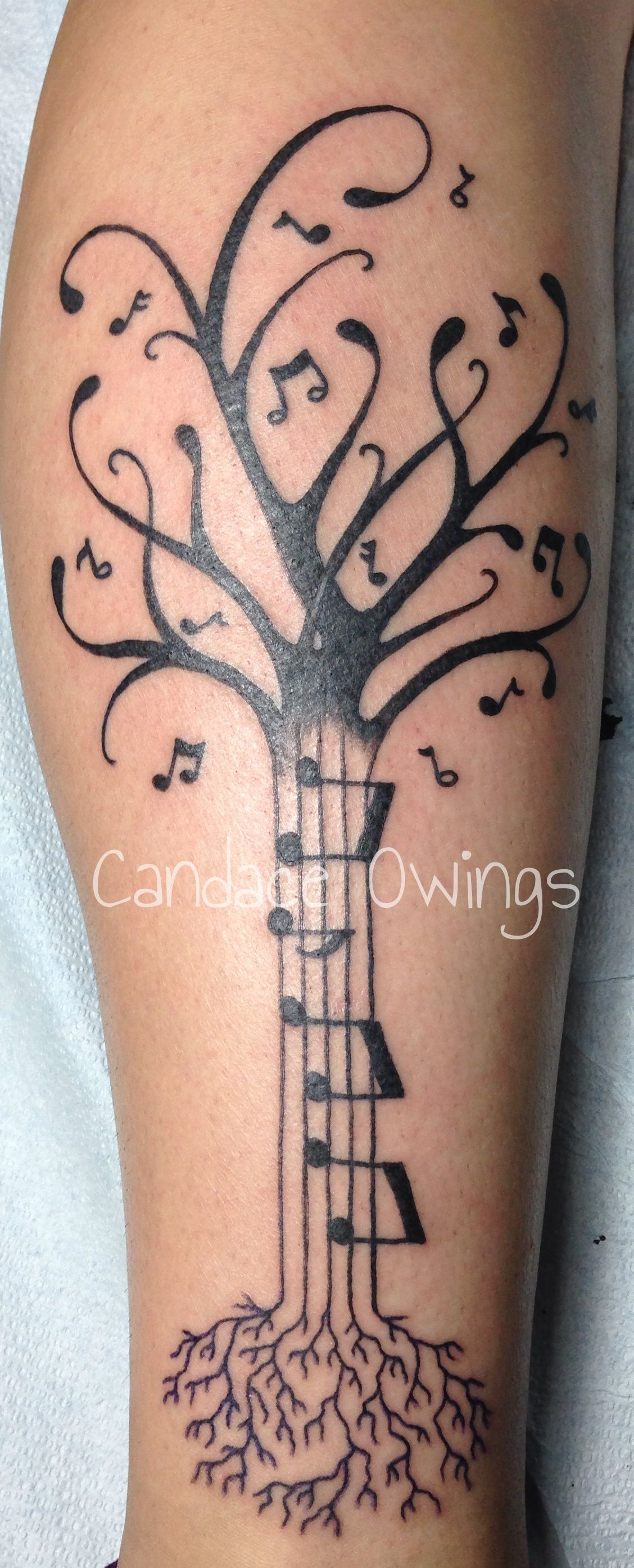 Really Fun Tattoo I Did Of A Music Tree With Music Notes For Leaves for size 1128 X 2789