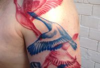 Red And Blue Tattoo Motion Birds Fishes Rouge Et Bleu for size 1200 X 1600