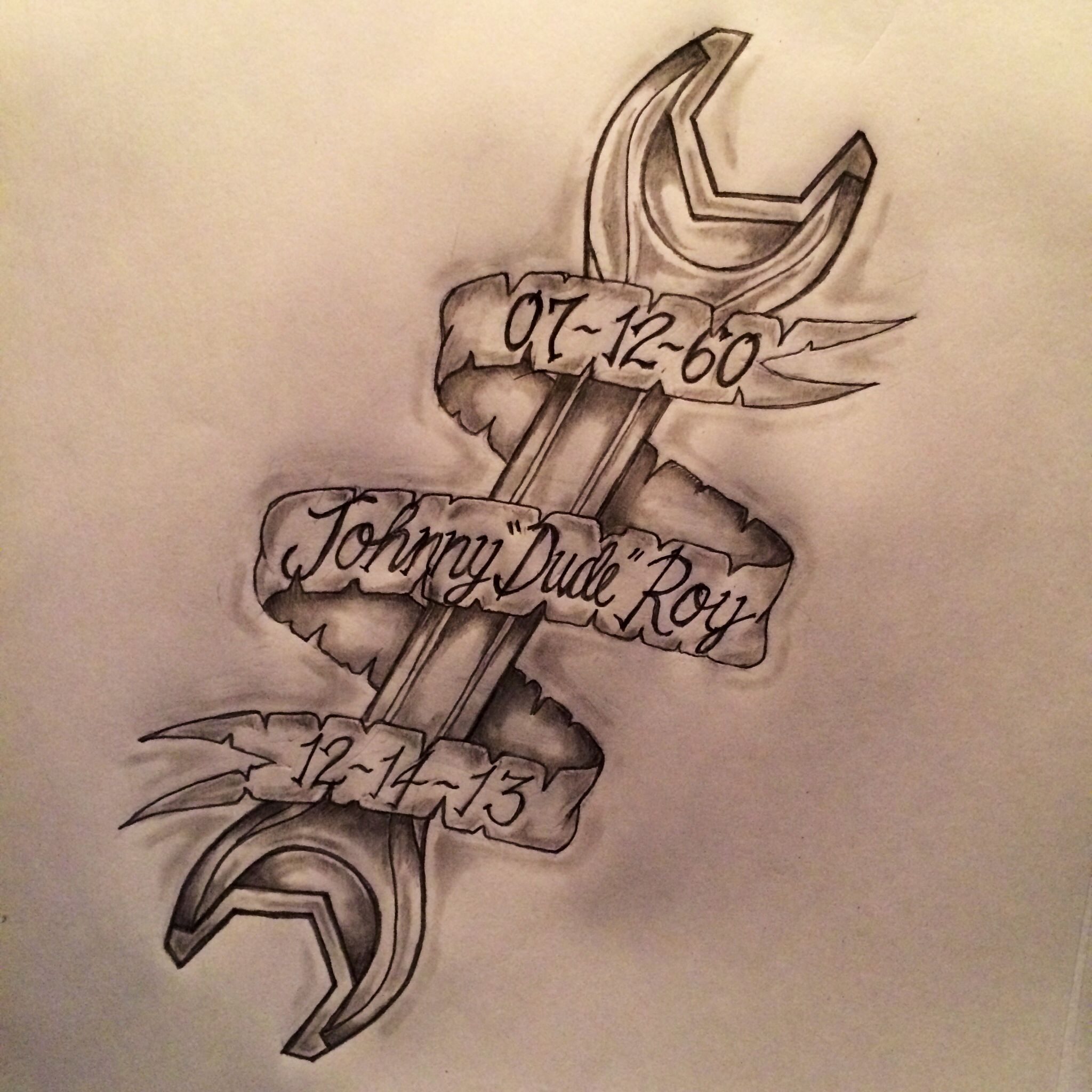 Requested Wrench Banner Mem Tattoo Art Sketches All Pieces throughout measurements 2048 X 2048