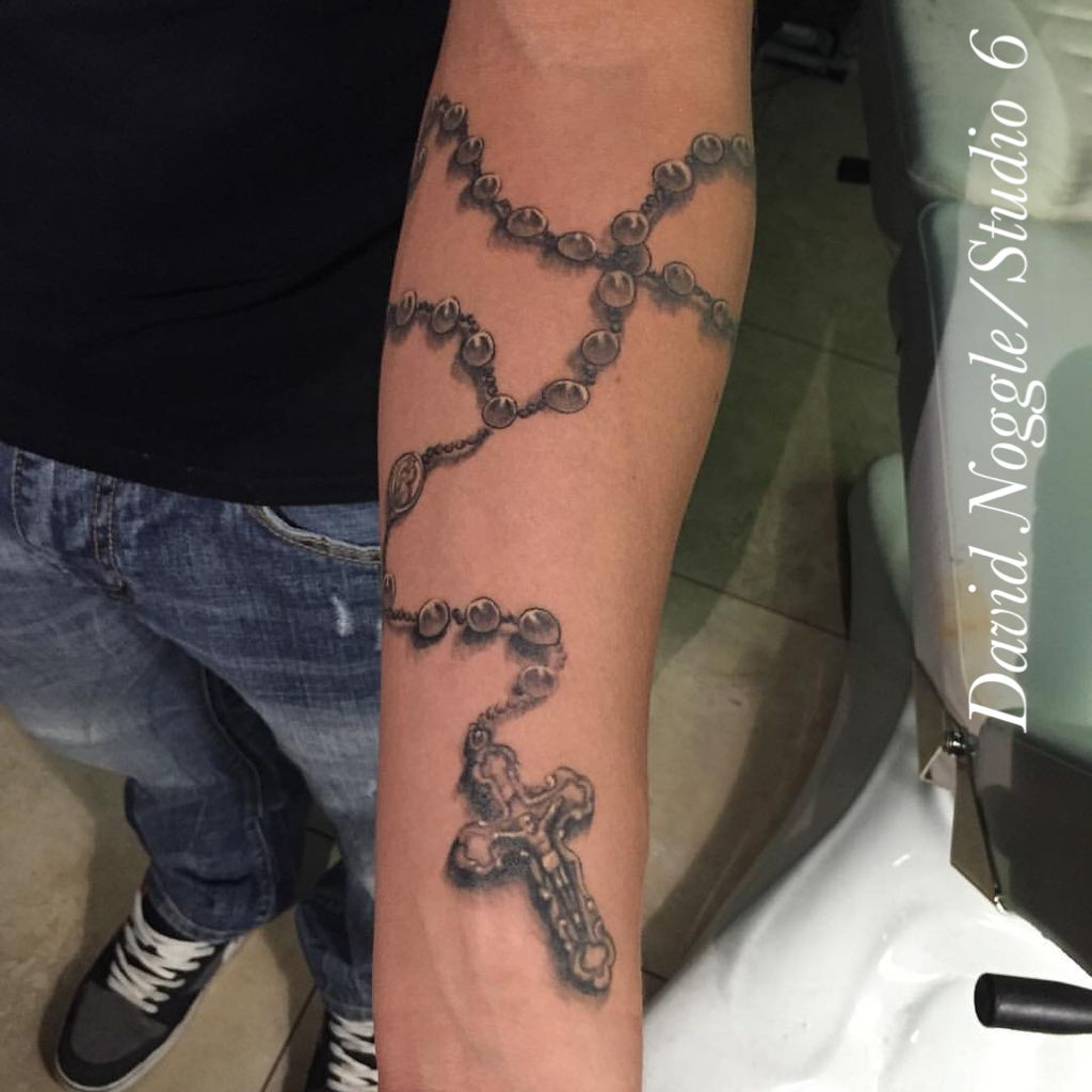 Rosary Beads Cross Black And Grey Rosary Tattoo Arm Rosary in sizing 1024 X 1024