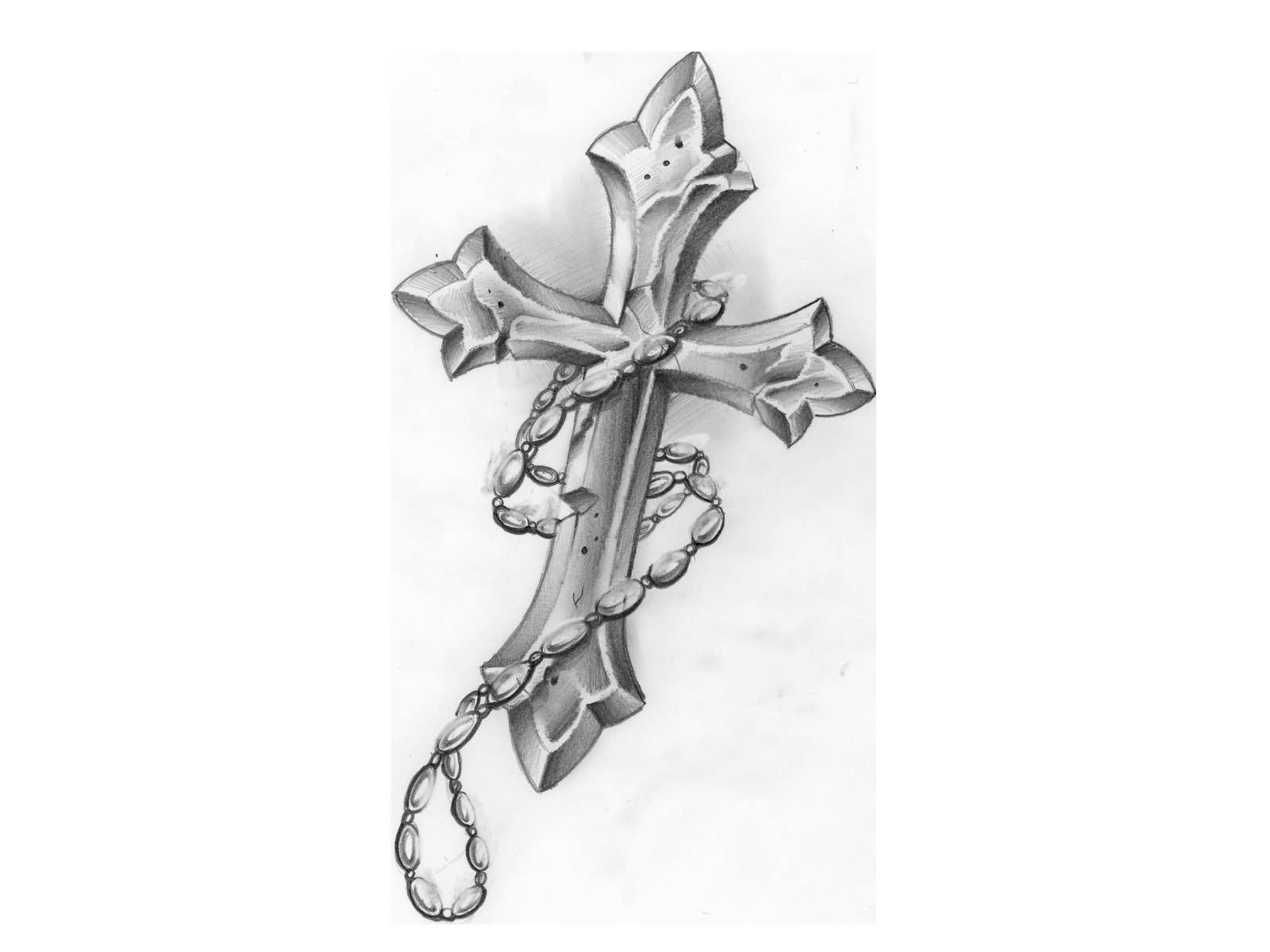Rosary Cross Design Tattoo Idea inside measurements 1600 X 1200