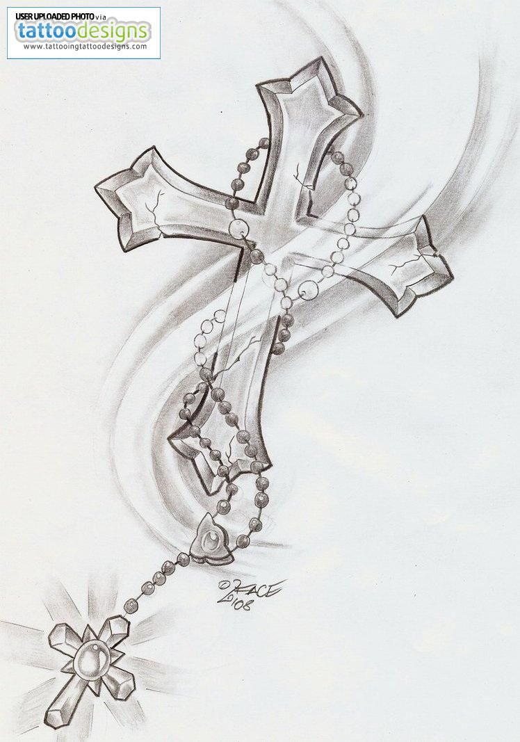 Rosary Tattoo Designs Rosary Cross Shine Tattoo Face Tattoo in measurements 748 X 1067