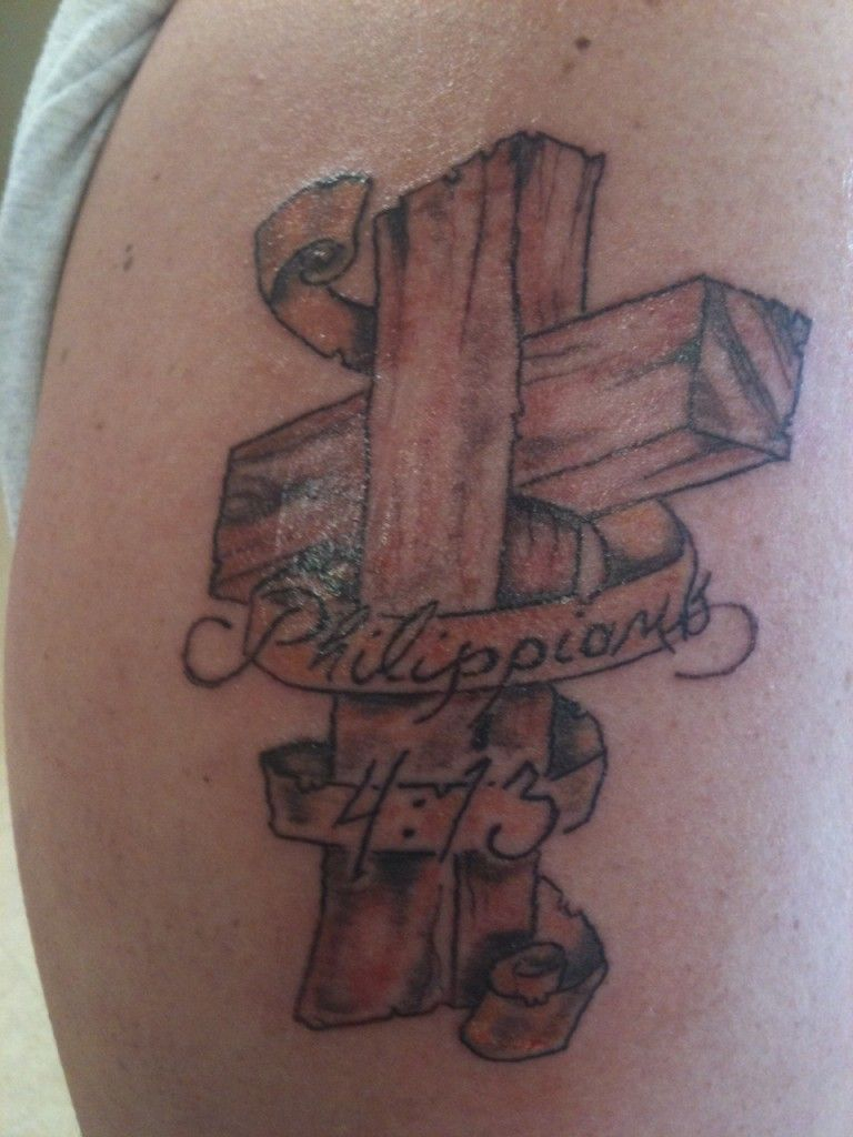 Rustic Wooden Cross Tattoos Cross Tattoo Designs Tattoo Design throughout proportions 768 X 1024