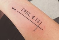 Semi Colon Philippians 413 Cross Tattoos Verse Tattoos intended for size 2448 X 2448