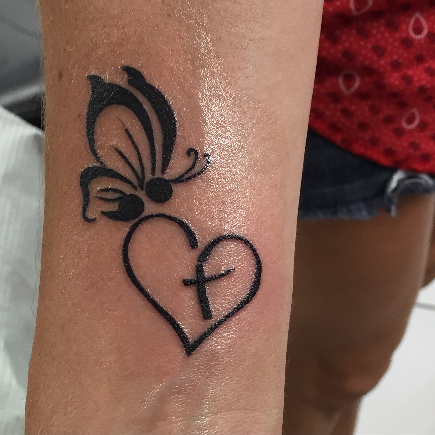 Semicolon Butterfly Open Heart W Cross Inside Tattoo for sizing 1440 X 1440