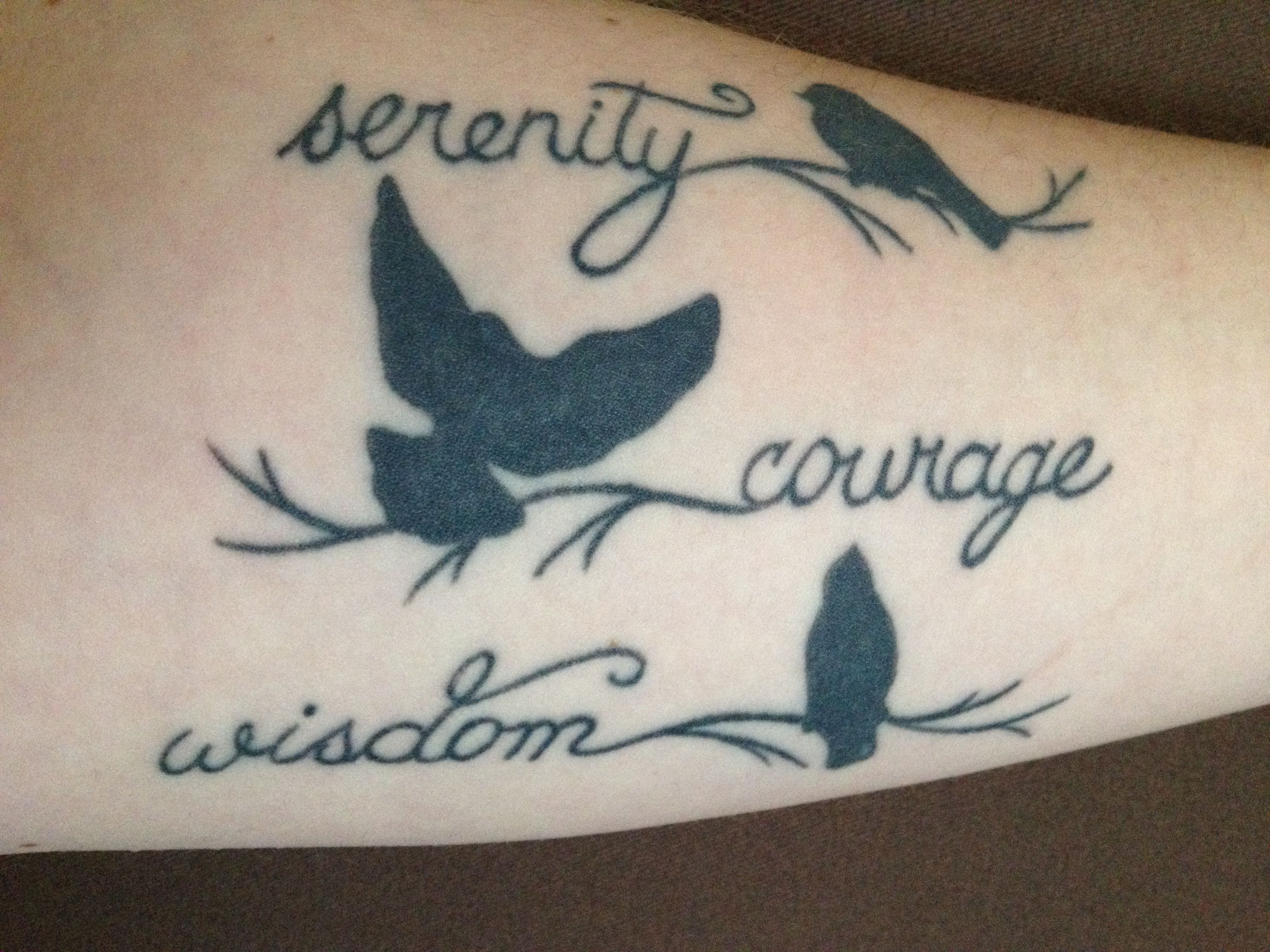 Serenity Courage Wisdom Tattoos in proportions 3264 X 2448