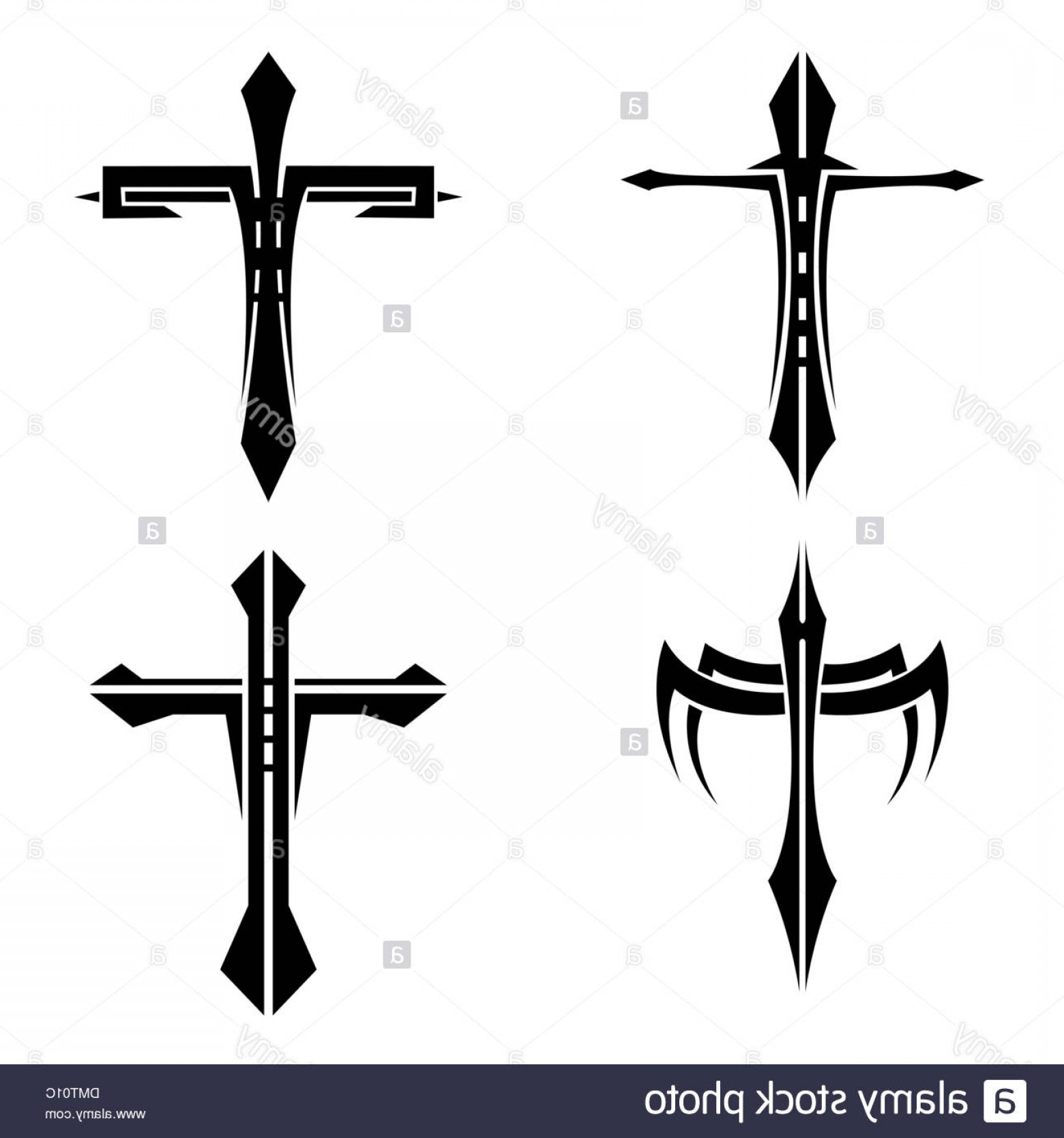 Set Of Black And White Crosses Tattoo Image Soidergi with regard to size 1560 X 1668