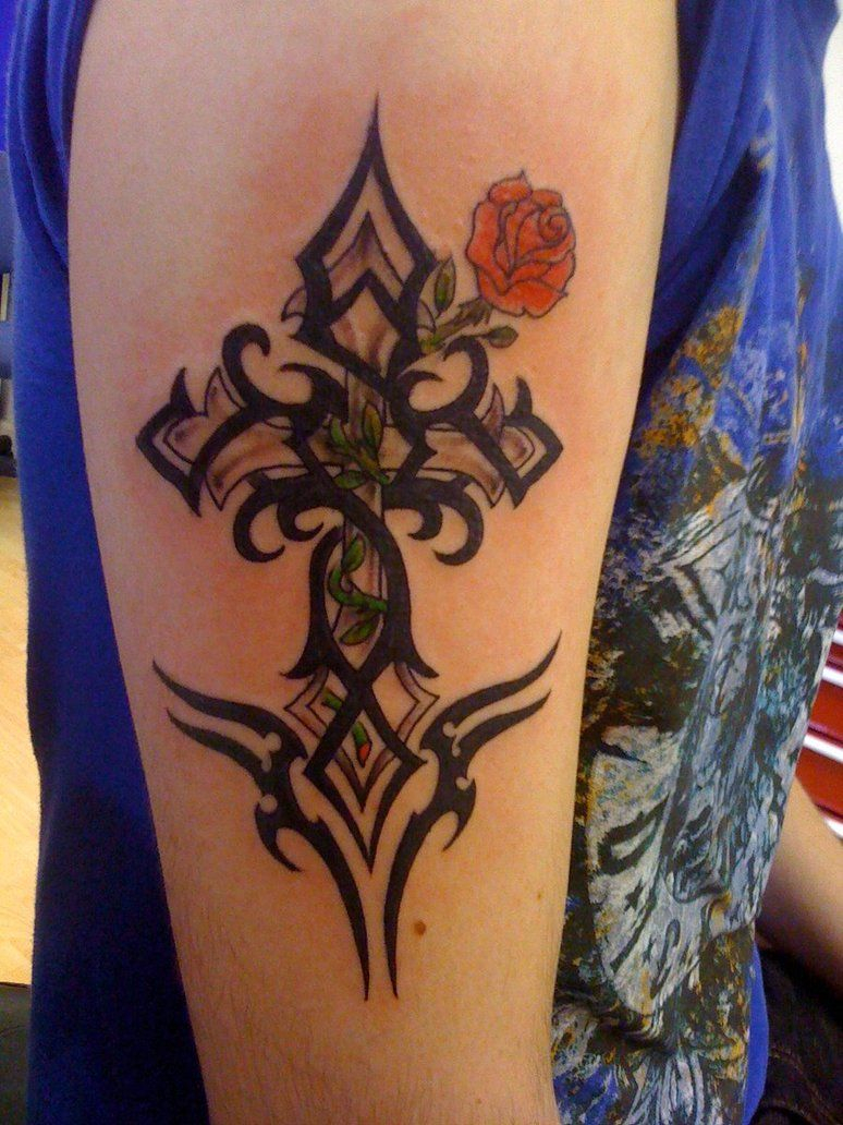 Sexy Cross Tattoos For Women My Tribal Cross Tattoo Psycho838 in size 774 X 1032