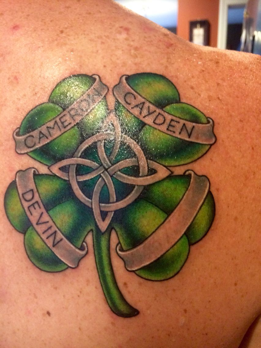 Shamrock And Celtic Knot With My Boys Names My First One Love It with regard to size 852 X 1136