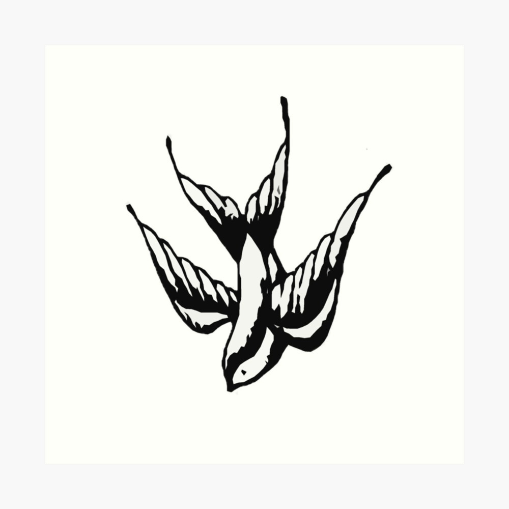 Shawn Mendes Bird Tattoo Art Print Shawnxstickers Redbubble with sizing 1000 X 1000