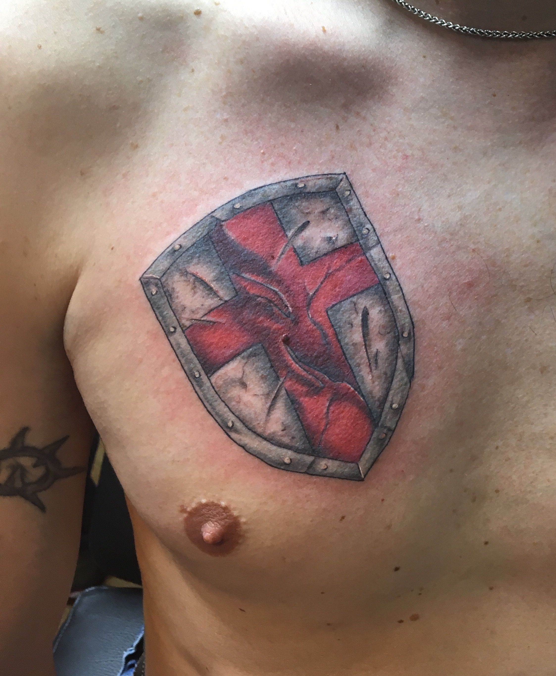 Shield Of Faith Tattoo Cover Up Armor Cross Battle Worn with proportions 2247 X 2731