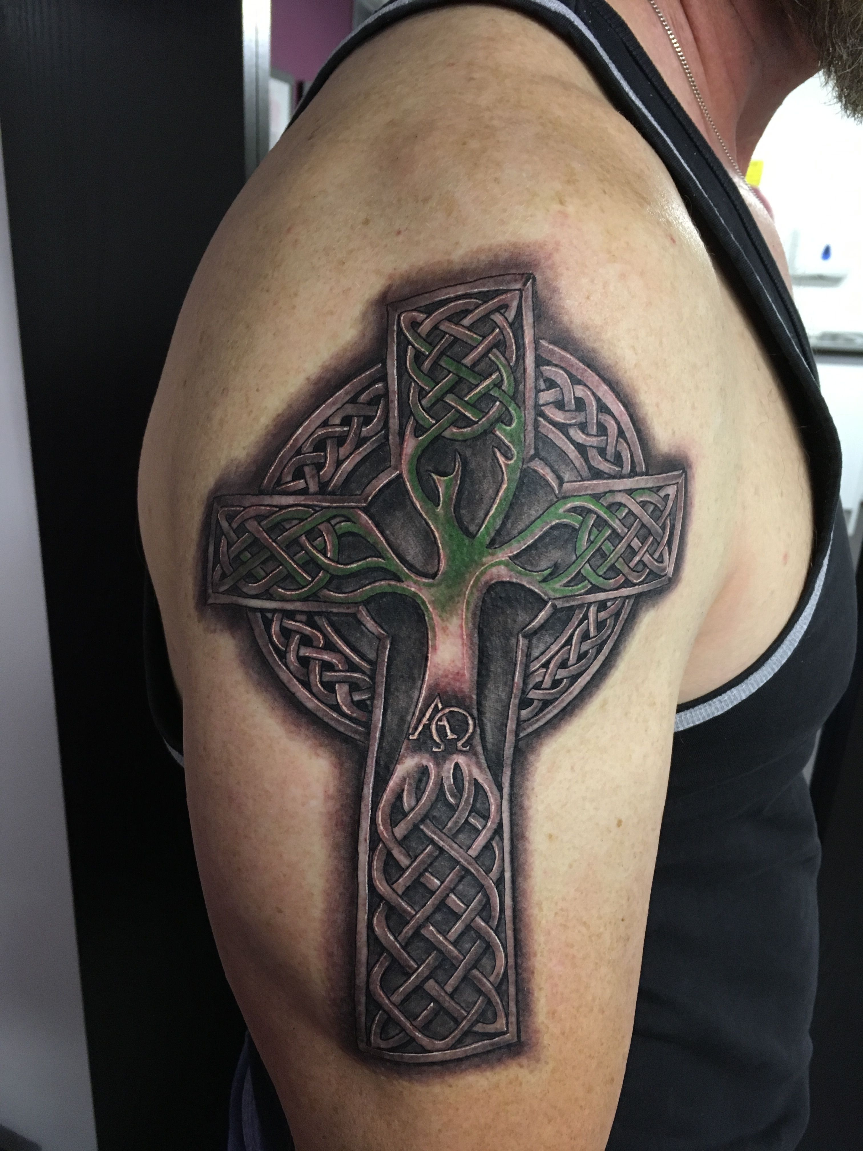 Shoulder Tattootree Of Life Jeremiah 177 8 Celtic Cross Tattoo intended for sizing 3024 X 4032