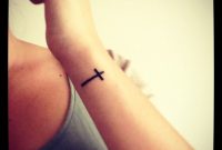 Simple Cross Tattoo Love The Placement And Direction Tattoos inside size 917 X 917