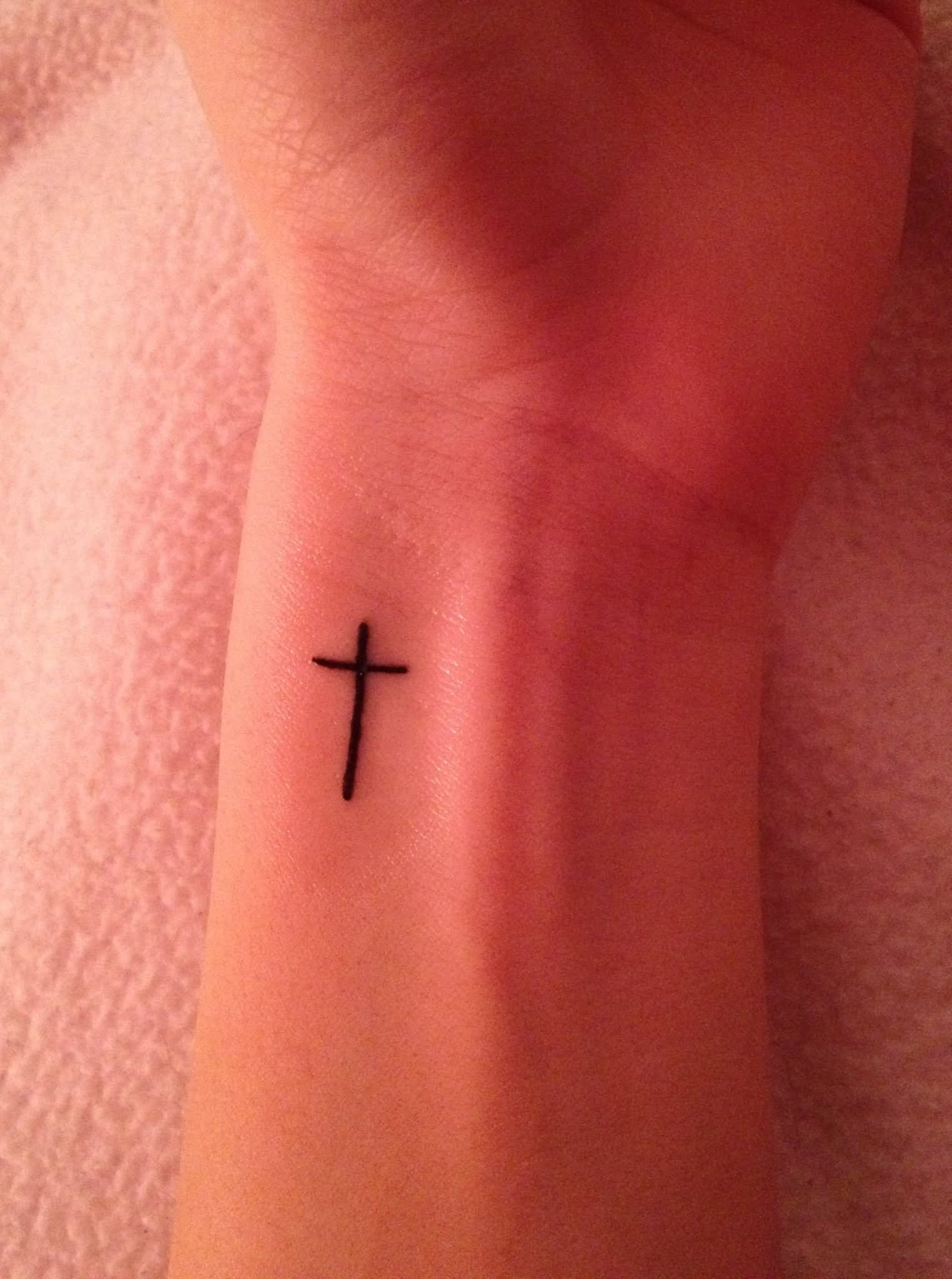 Simple Cross Wrist Tattoos For Girls Tattoos Tattoos Cross for sizing 1524 X 2047