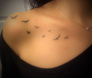 Sisters Collarbone Birds Tattoo Simply Stated Tattoos in dimensions 2741 X 2300