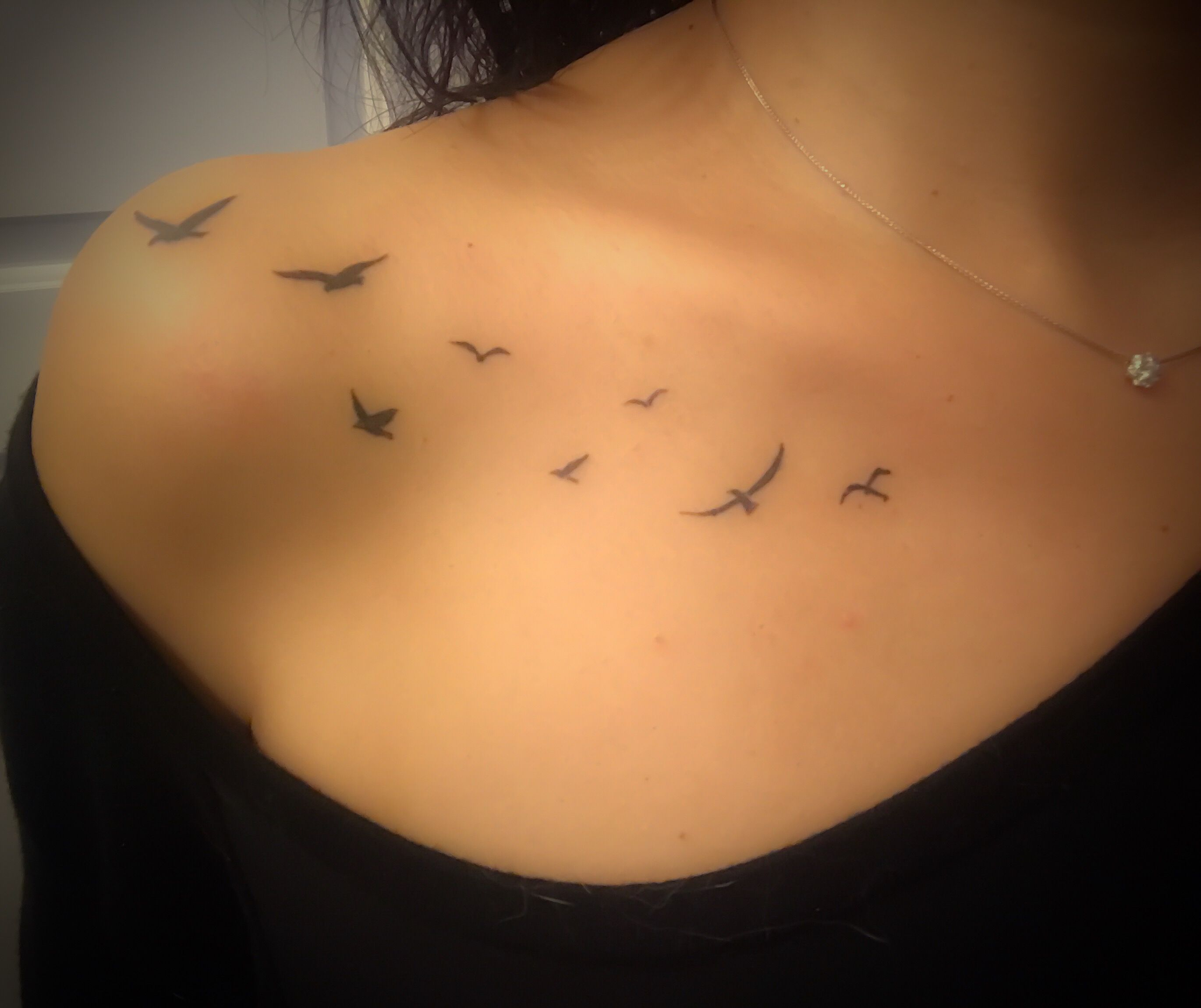 Sisters Collarbone Birds Tattoo Simply Stated Tattoos with regard to proportions 2741 X 2300