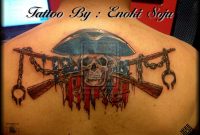 Skull American Flag Crossed Rifle Tattoo Enoki Enokisoju with proportions 1024 X 768