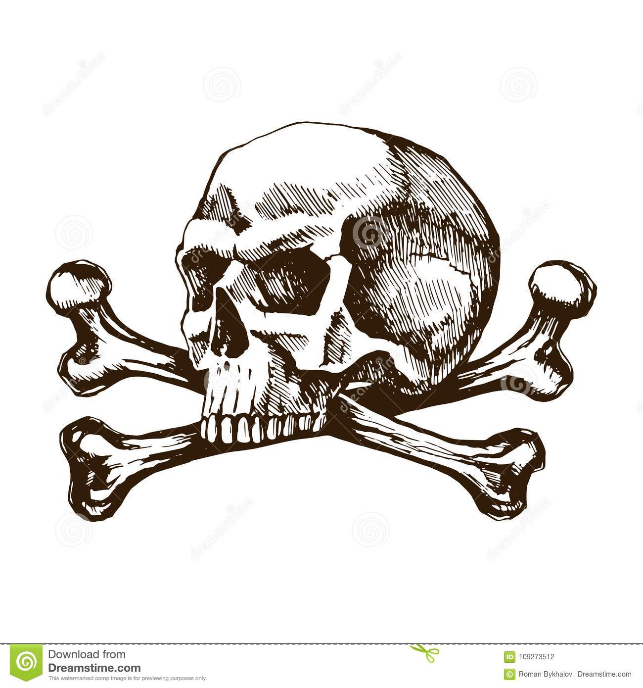 Skull And Crossbones Stock Vector Illustration Of Danger 109273512 in proportions 1300 X 1390