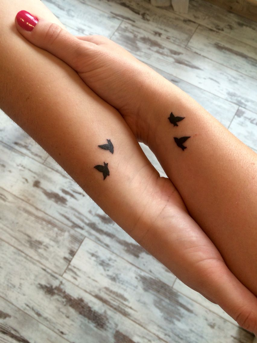 Small Birds Matching Sister Tattoo Tatts Matching Sister with regard to measurements 852 X 1136