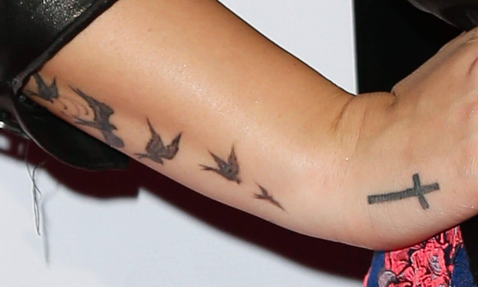 Small Cross And Flying Birds Tattoo On Arm Best Tattoo pertaining to sizing 1654 X 993