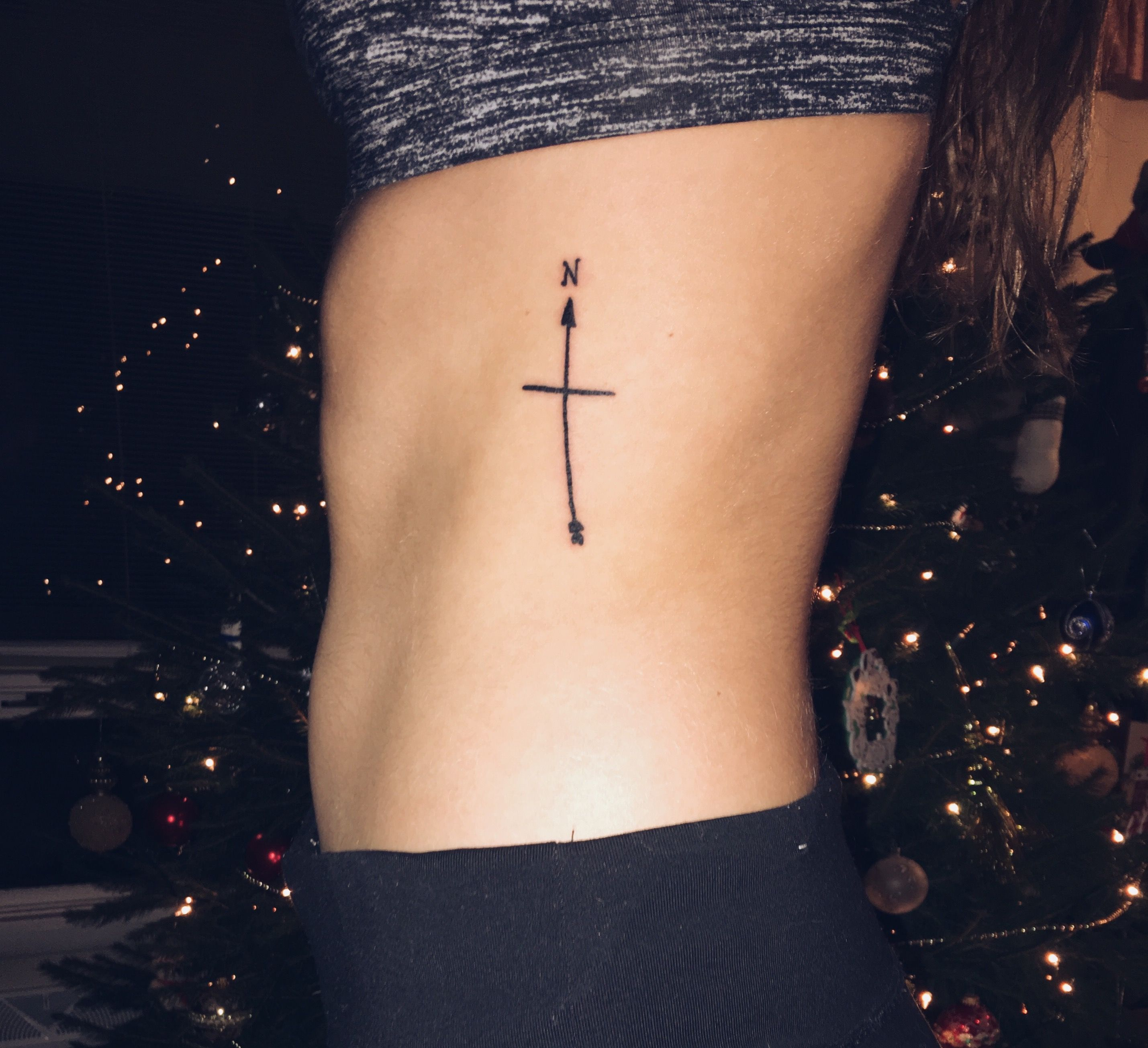 Small Cross Compass Tattoo Always Remember Your True North To Me pertaining to proportions 2858 X 2609