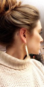 Small Cross Tattoo Behind The Ear Tattoos Small Shoulder Tattoos in measurements 1120 X 2208