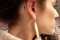 Small Cross Tattoo Behind The Ear Tattoos Small Shoulder Tattoos intended for size 1120 X 2208
