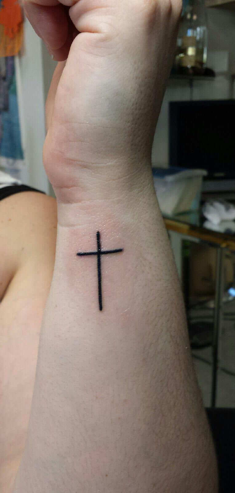 Small Cross Tattoo On Side Of Wrist Tattoos Small Cross Tattoos throughout dimensions 764 X 1600