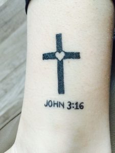 Small Cross Tattoo With Bible Verse Smalltattoo Christanity in dimensions 2448 X 3264