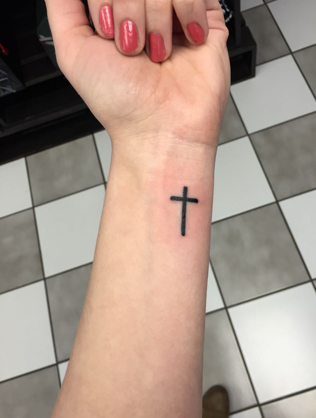 Small Cross Wrist Tattoo Tattoos Cross Tattoo On Wrist Cross for proportions 1010 X 1334