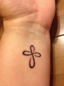 Small Girl Cross Tattoos Faith Tattoo Cross Tattoo Wrist Tattoo Ink intended for dimensions 768 X 1024