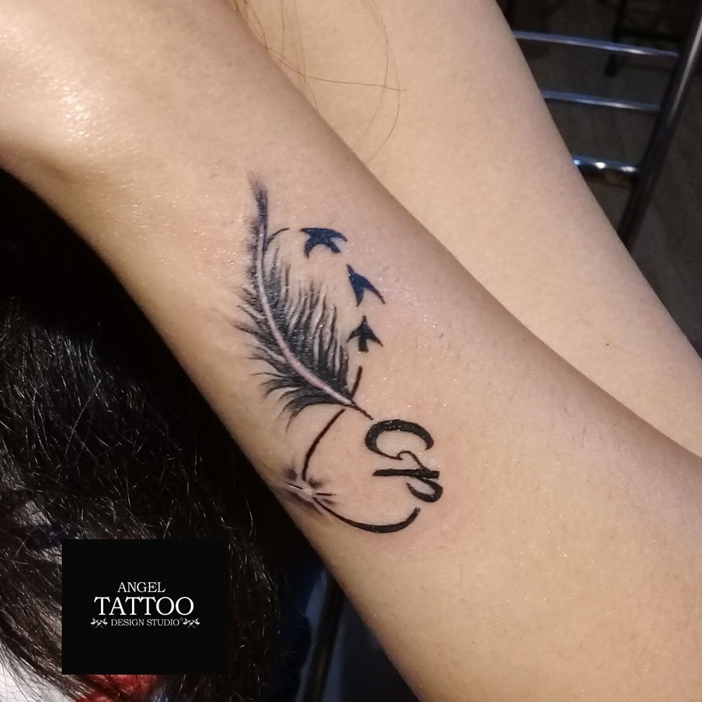 Small Tattoo For Girls Feather Infinity Tattoo With Birds Tattoo regarding size 1000 X 1000