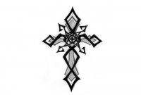 Small Tribal Tattoos Free Designs Penciled Tribal Cross Tattoo with size 1280 X 960