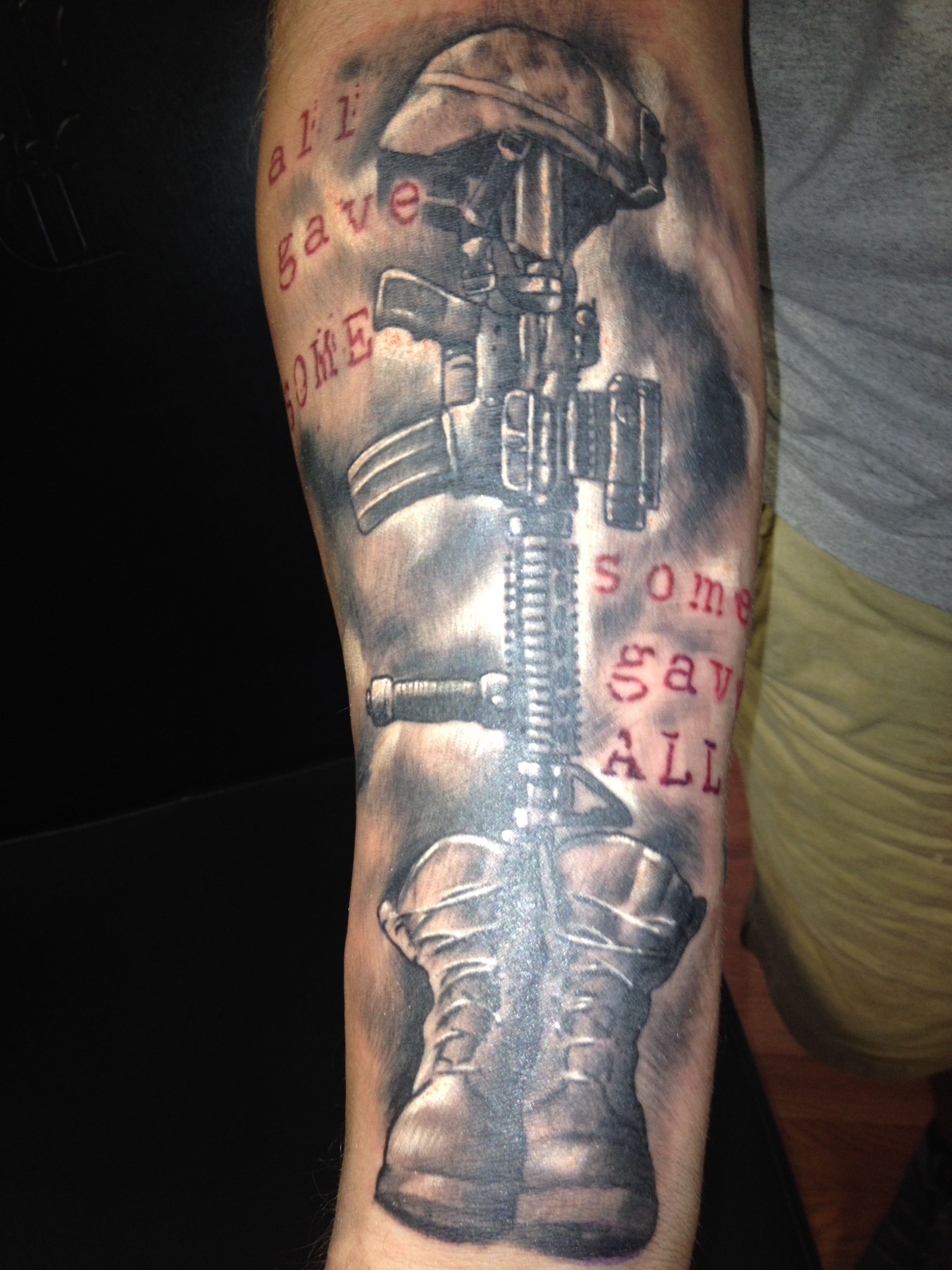 Soldiers Cross Tattoo Tattoos Arm Sleeve Tattoos Patriotic Tattoos regarding proportions 2448 X 3264
