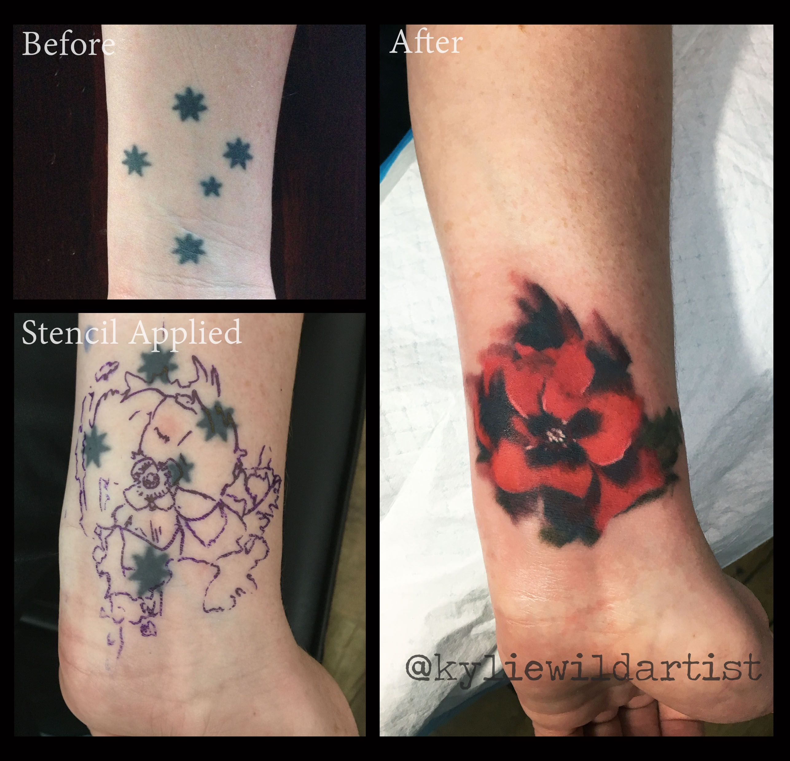 Southern Cross Tattoo Cover Up With Poppy Kylie Wild Heslop with size 2572 X 2480
