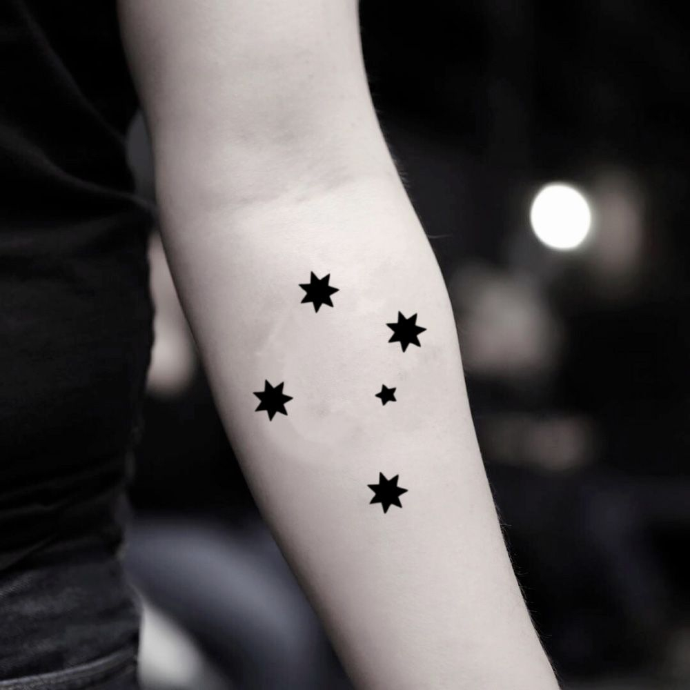 Southern Cross Temporary Tattoo Sticker Set Of 2 Tattoos with regard to size 1000 X 1000