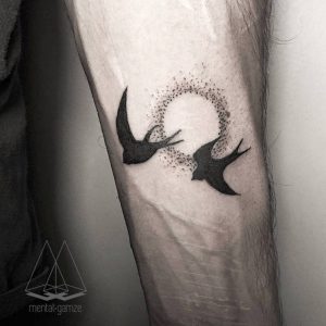 Sparrow Bird Sun Arm Tattoo Tattoo For Man Blackwork Tattoo throughout size 1000 X 1000