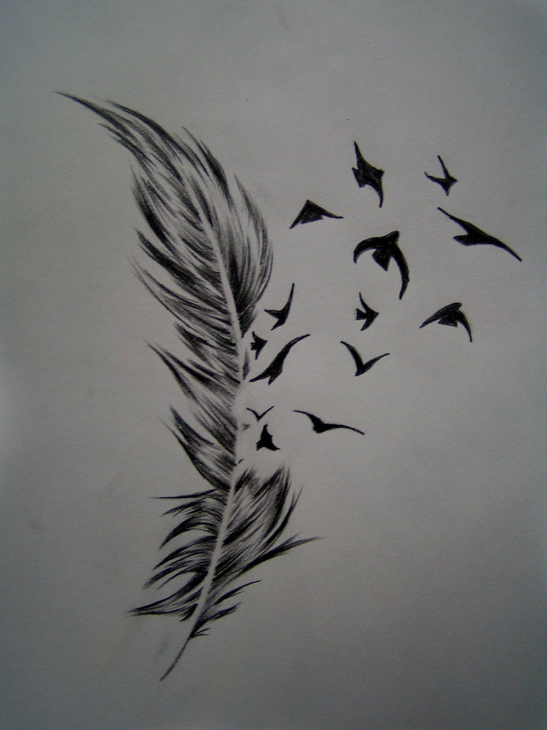 Splendid Photo Of Bird Crow Feather Tattoos Tattoomagz Tattoo regarding measurements 774 X 1032