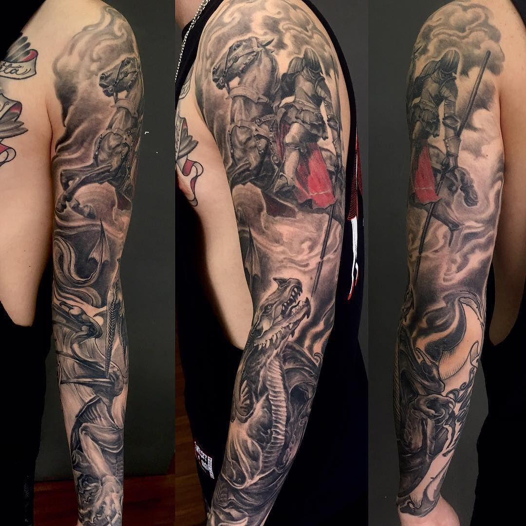 St George Vs The Dragon Sleeve On Nikkkely Thanks Buddy And Have intended for dimensions 1080 X 1080