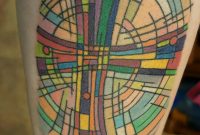 Stained Glass Cross Tattoo Christian Tattoos Tattoos Christian within size 1330 X 1904