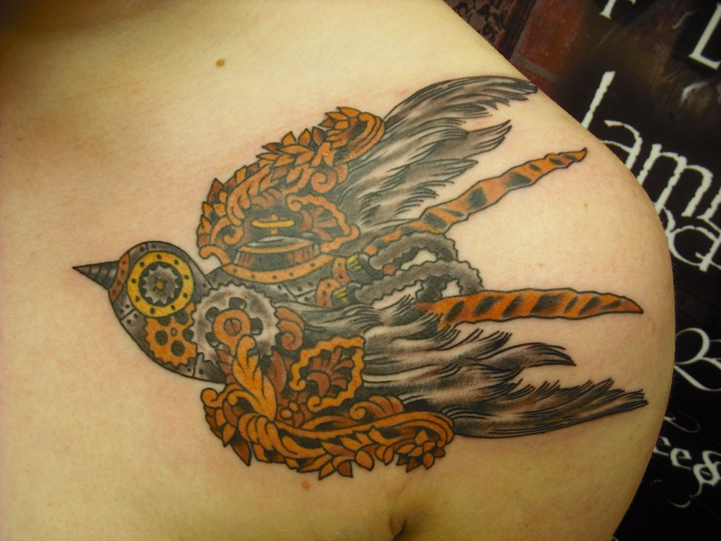 Steampunk Bird Done Jeff In Studio Xiii In Edinburgh I Flickr with sizing 1024 X 768